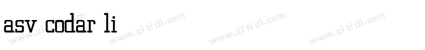 asv codar light字体转换